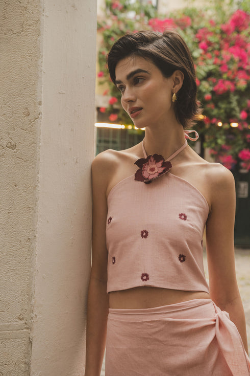 Inamorata Halter Top Cherry Blush